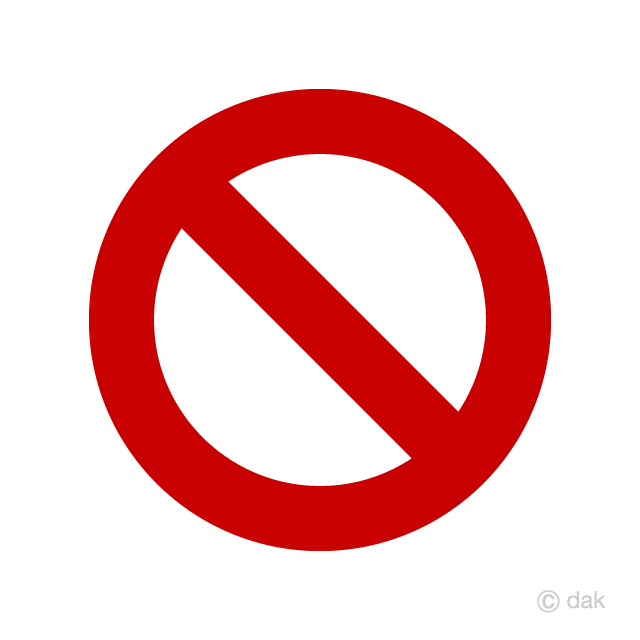 Prohibition Sign of thick line