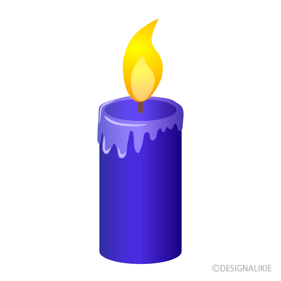 Thick Blue Candle