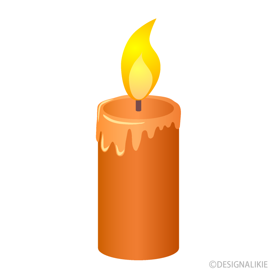 Thick Orange Candle