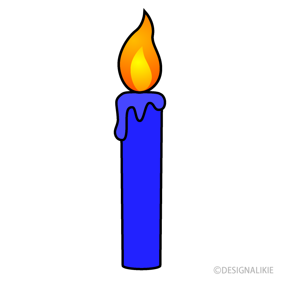 Simple Blue Candle