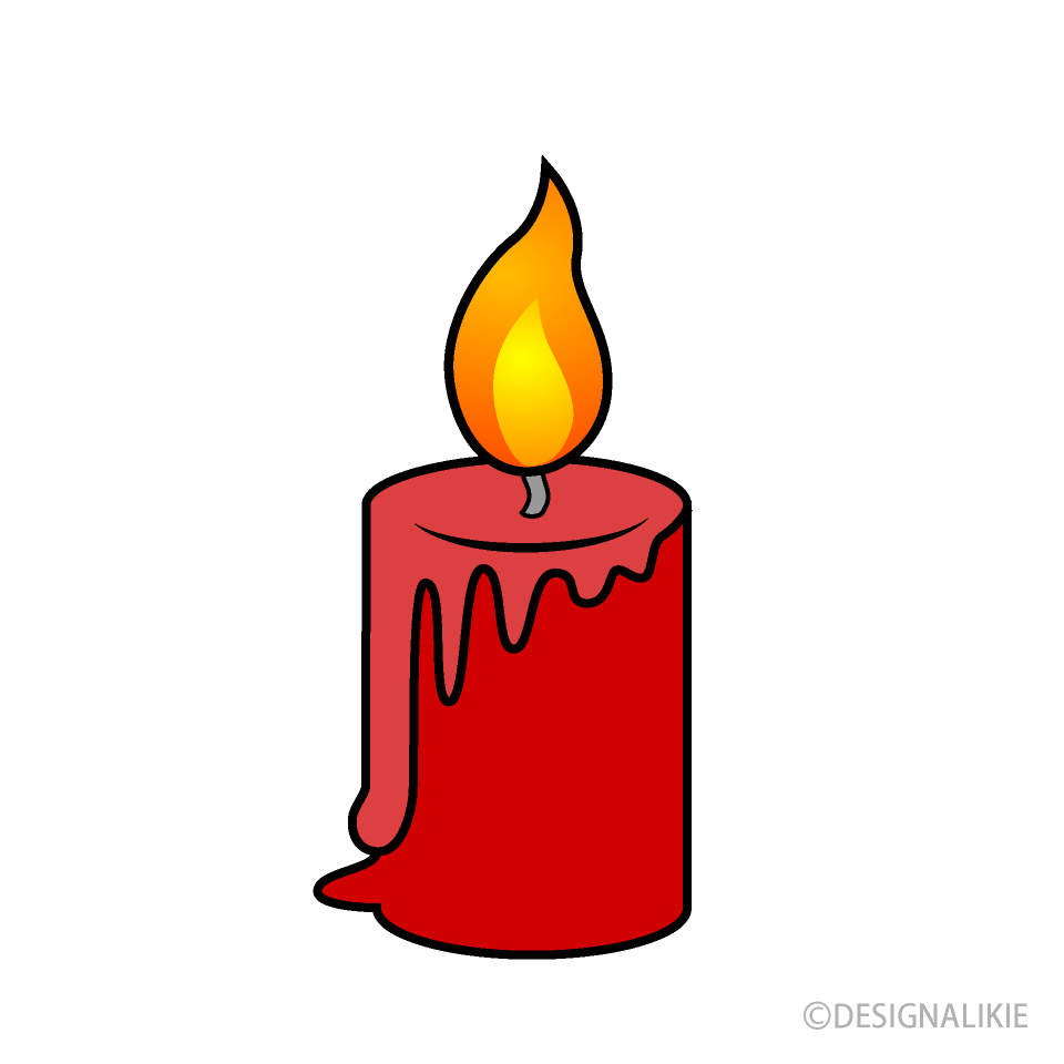 Simple Thick Red Candle