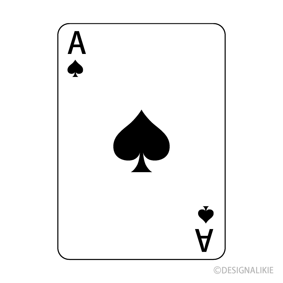 Ace of Spades Playing Card Clip Art Free PNG Image｜Illustoon