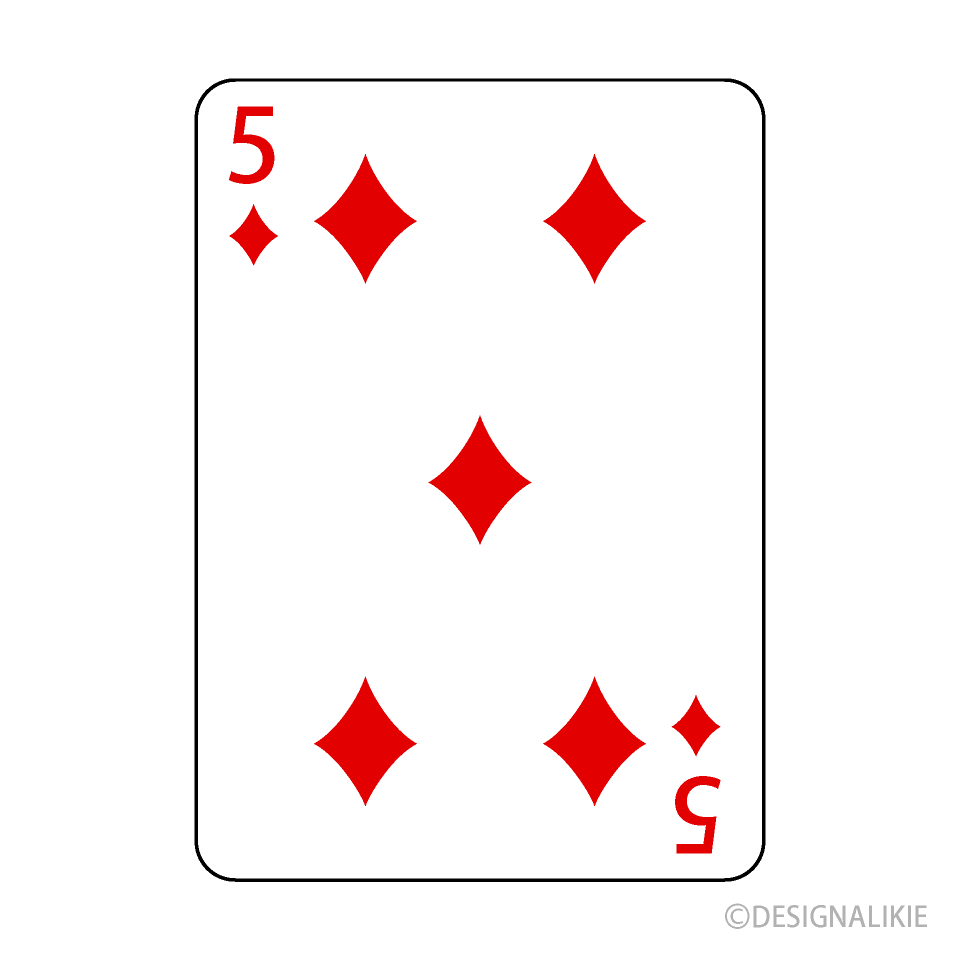 Five of Diamonds Playing Card