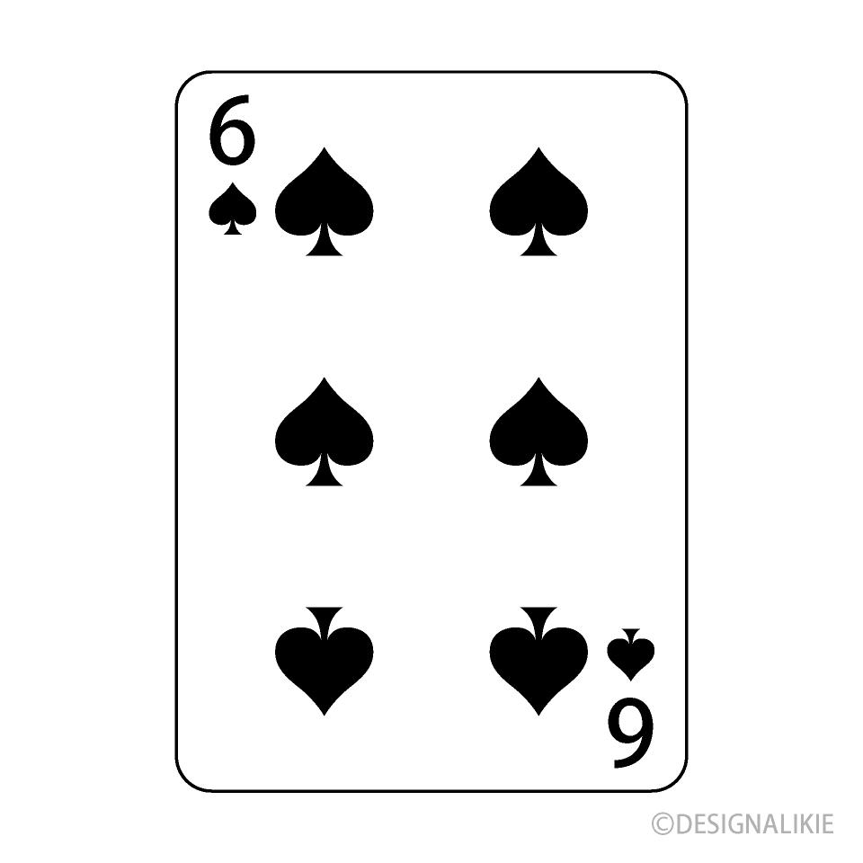 Six of Spades Playing Card