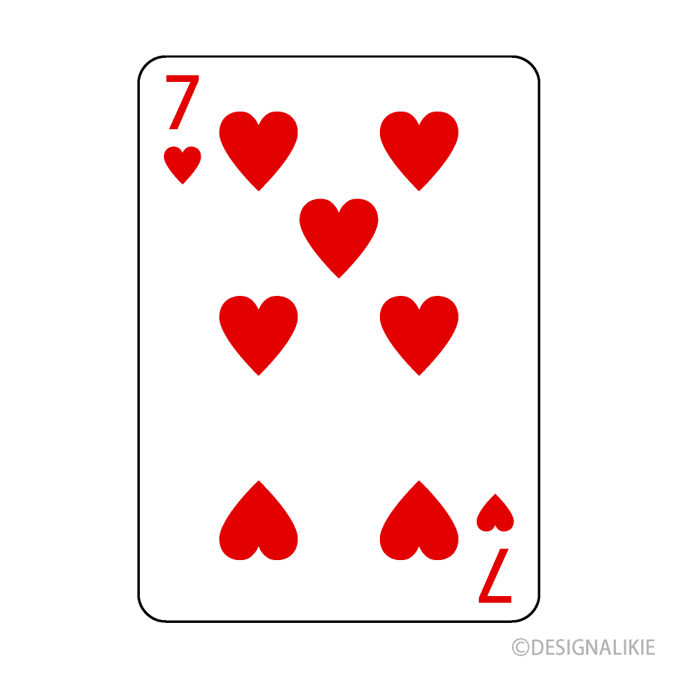 Seven Of Hearts Playing Card Clip Art Free PNG Image Illustoon