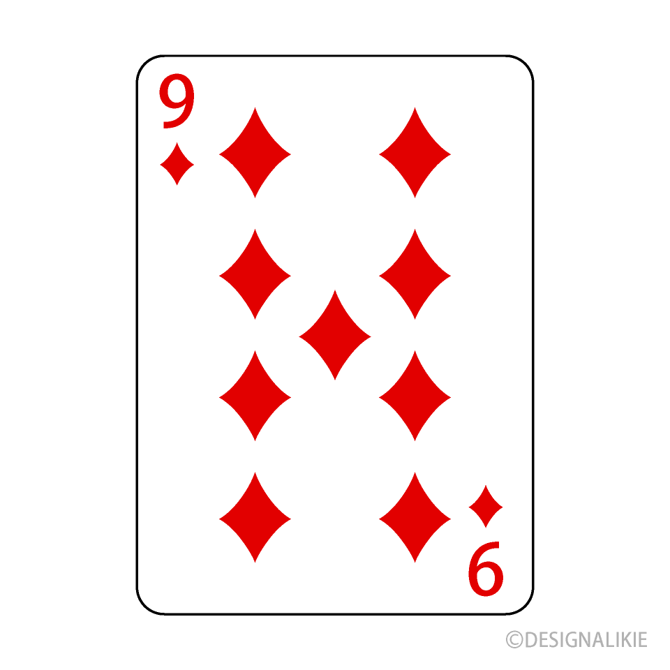 Nine of  Diamonds Playing Card