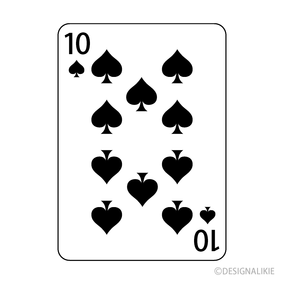 Ten of Spades Playing Card