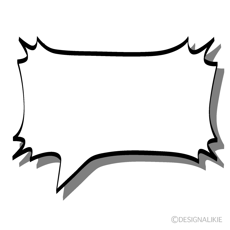 Square Comic Speech Bubble with Shadow