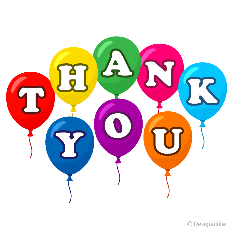 Balloon Thank You Clip Art Free PNG Image Illustoon