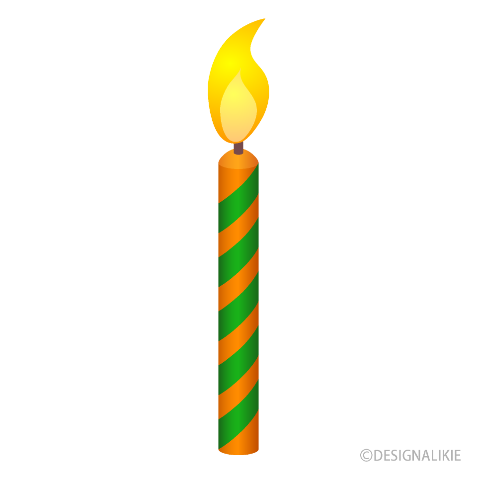 Orange Green Candle