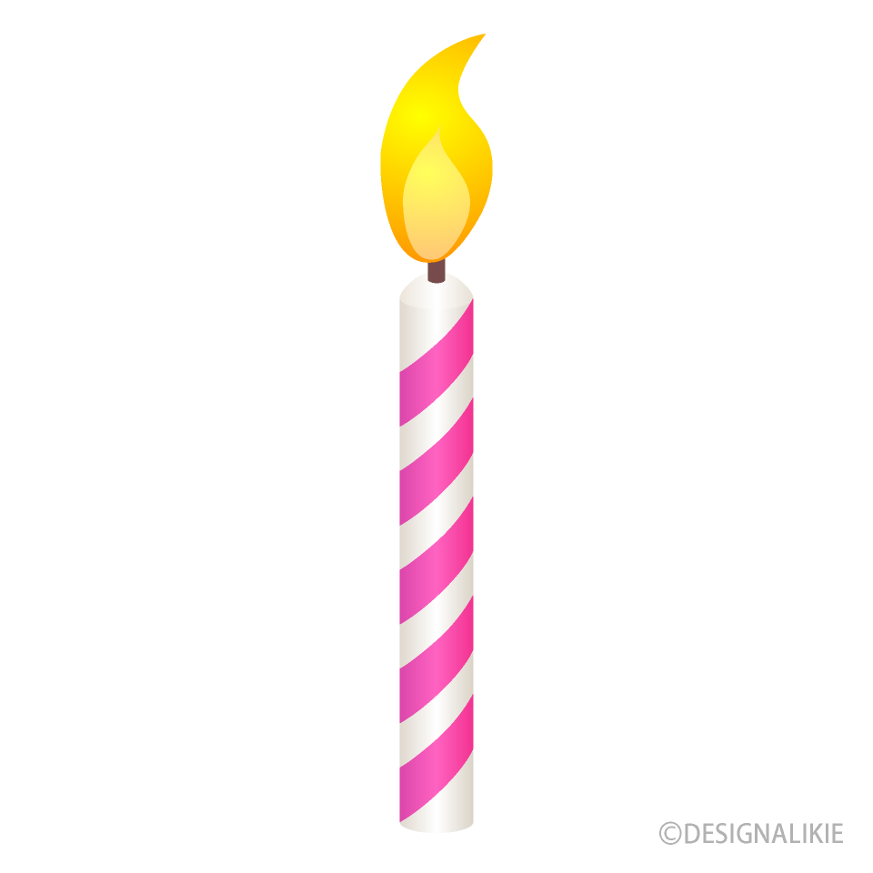 Pink Striped Candle