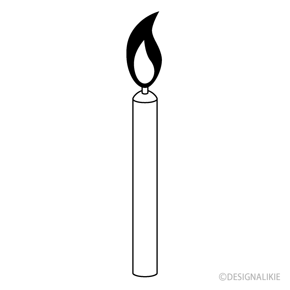 Thin Candle Black and White