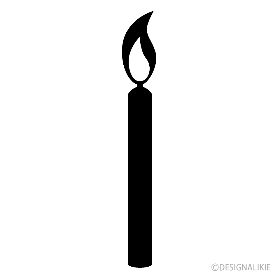 Thin Candle Silhouette