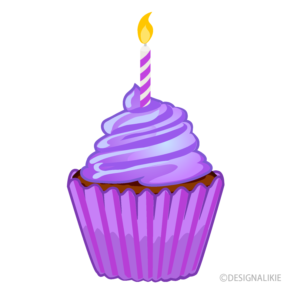 Purple Birthday Cupcake
