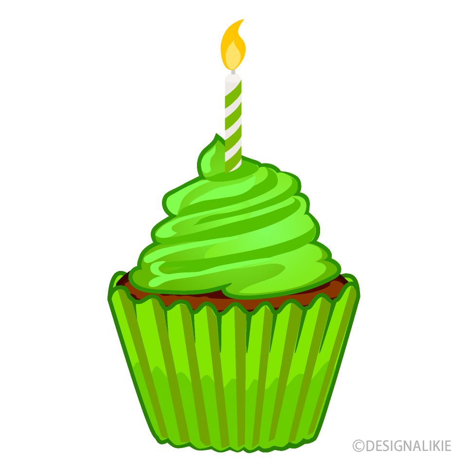 green birthday cake clipart