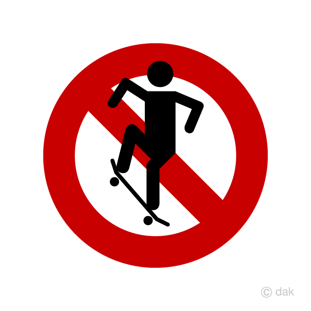 No Skateboard Sign