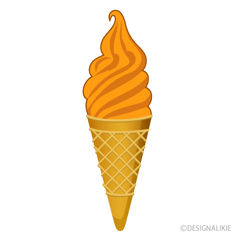 Orange Soft Serve Ice Cream
