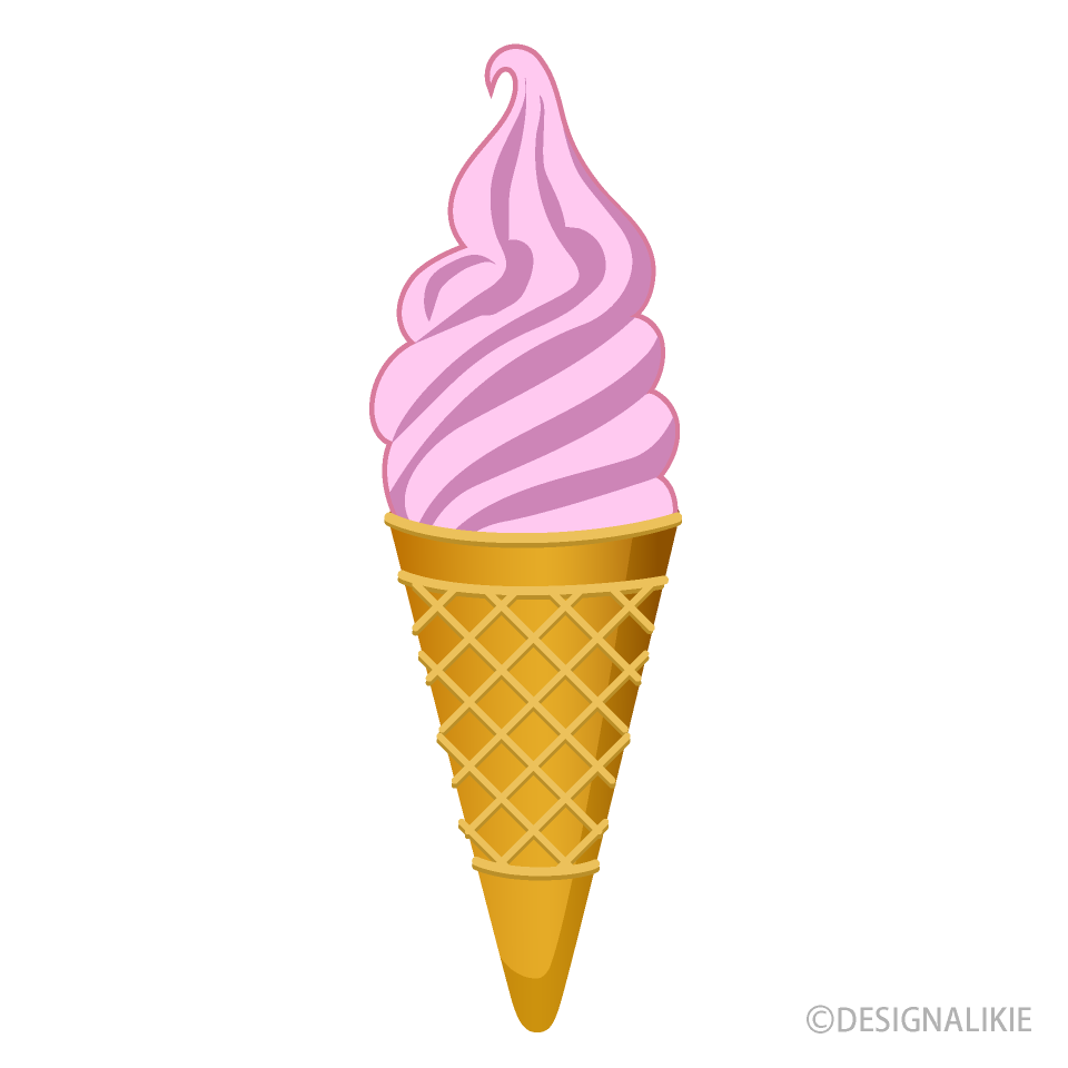 Light Pink Soft Serve Ice Cream