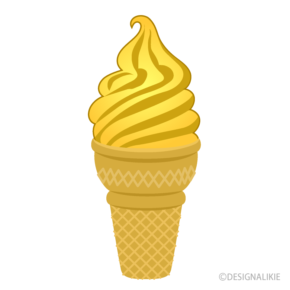 Yellow Soft Serve Ice Cream
