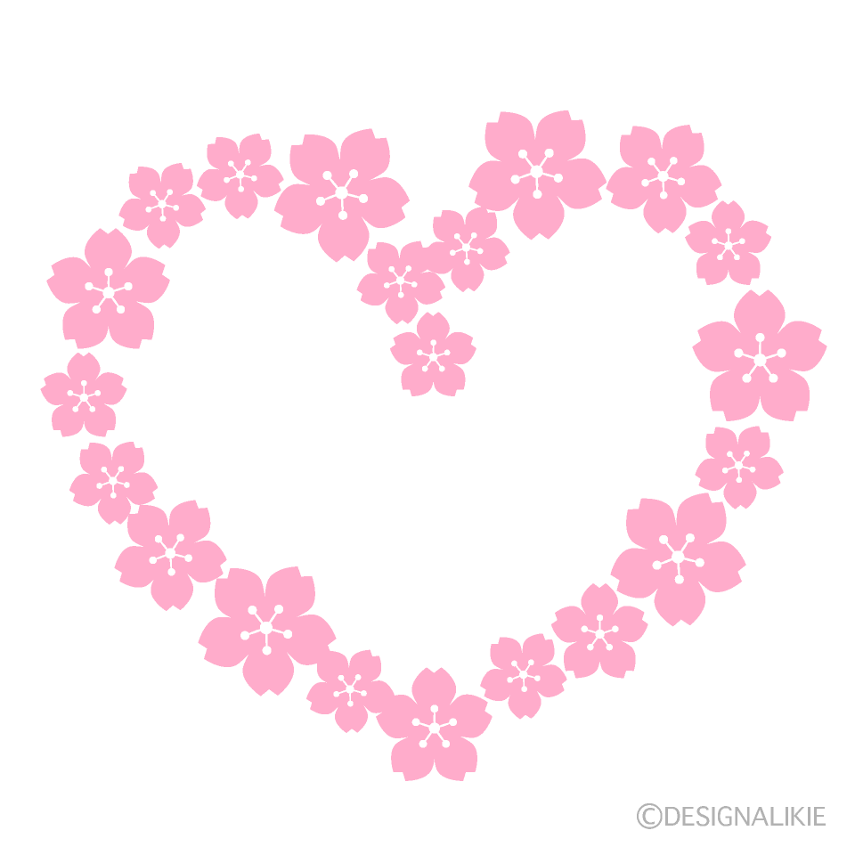 Simple Cherry Blossom Heart Wreath