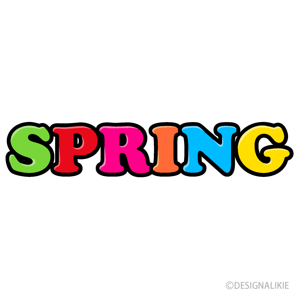 Colorful SPRING Text