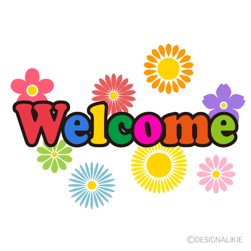 Flowers Welcome Clip Art Free PNG Image｜Illustoon