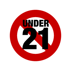 No Nuder 21 Year Old Sign