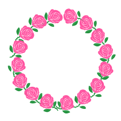 Pink Rose Wreath