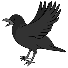 Flapping Crow