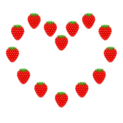 Strawberry Heart Wreath