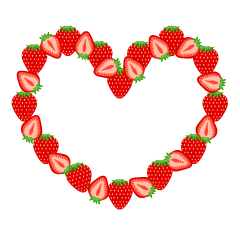Cute Strawberry Heart Wreath