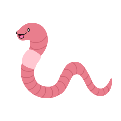 Cute Pink Worm