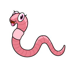 Smiling Pink Worm