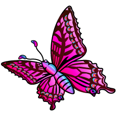 Mariposa Rosa Voladora