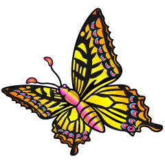 Mariposa Amarilla Voladora