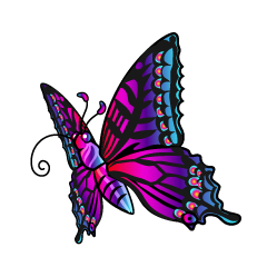 Mariposa Brillante Chupando