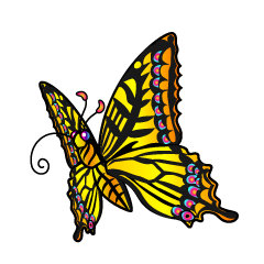 Mariposa Amarilla Chupando