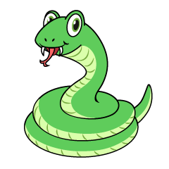 Smiling Green Snake