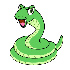 Angry Green Snake