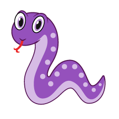 Cute Purple Snake