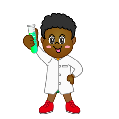 Boy Scientist with Test Tube