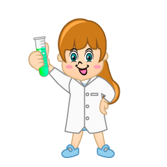 Girl Scientist with Test Tube