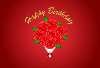Rose bouquet Happy birthday