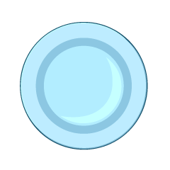 Light Blue Plate Top