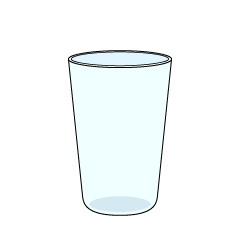 Simple Drawing Glass Cup