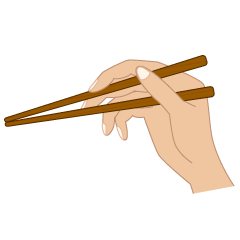 Wood Chopsticks in Hand