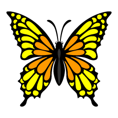 Mariposa Amarillo Naranja
