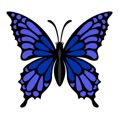 Mariposa Azul Marino