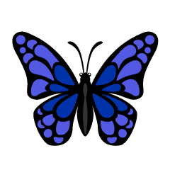 Pequeña Mariposa Azul Marino