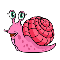 Smiling Pink Snail